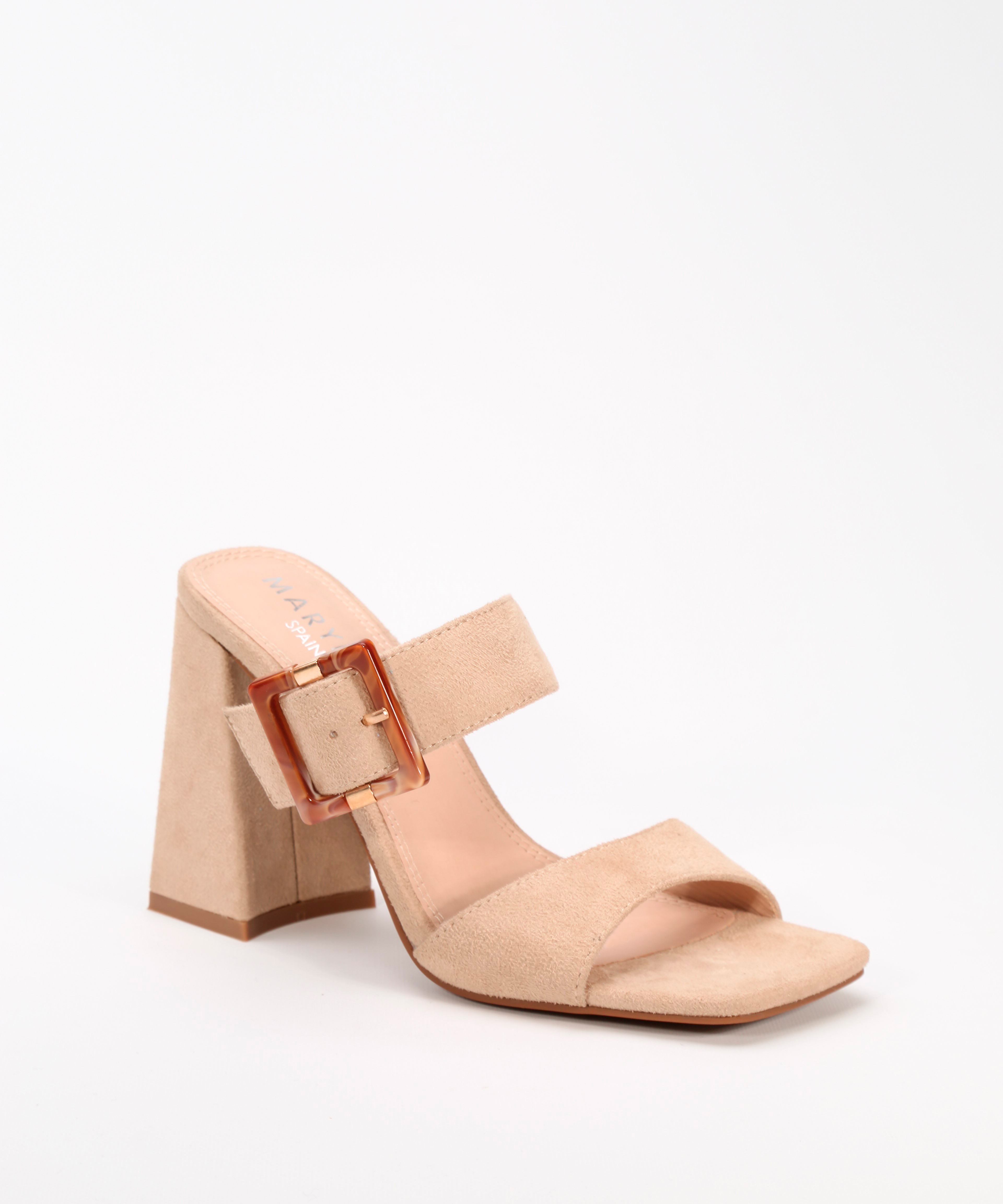 Sandalias tacón adorno hebilla image number null